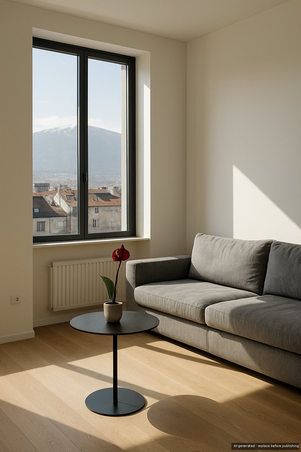 Serdika Roof living room in morning light